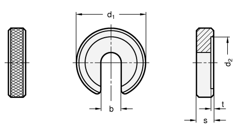 C Washers Steel blackened GN 183 sketch