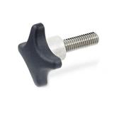 Hand Knobs  threaded stud Stainless Steel GN 6335.5 thumbnail