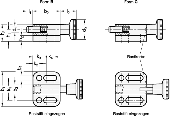 Rastbolzen GN 417 Skizze