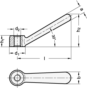 Spannmuttern GN 206 Skizze