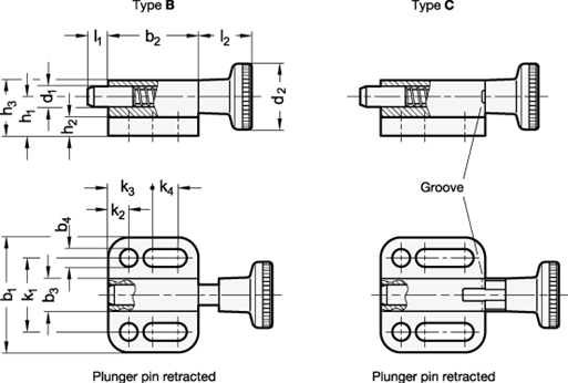 Indexing Plungers GN 417 sketch