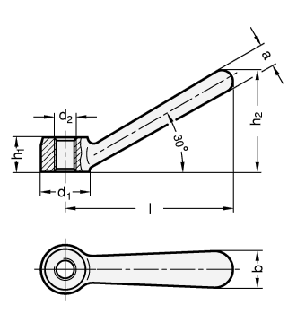 Edelstahl Spannmuttern Stahlguss blank  Edelstahl Guss GN 206 Skizze