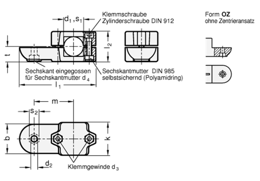 Laschen Klemmverbinder GN 279 Skizze