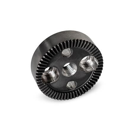 Serrated Locking Plates Steel  hardened  oxidised GN 187.4