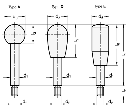 Gear Lever Handles GN 310 sketch