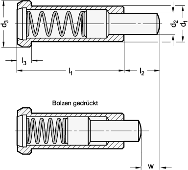 Federnde Druckstuecke GN 614.6 Skizze