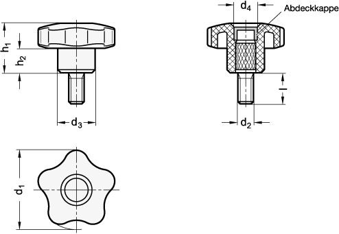 Sterngriffschrauben GN 5337.7 Skizze