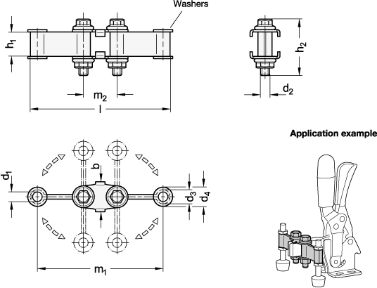 Clamping Arm Extenders GN 801.2 sketch