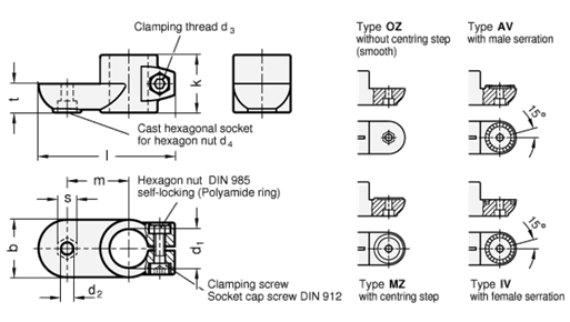 Swivel Clamp Connectors GN 274 sketch