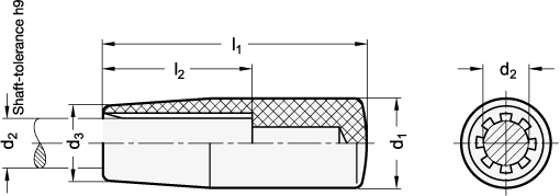 Cylindrical Knobs GN 519.1 sketch