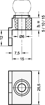 Abstandshalter GN 450.1 Skizze