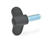 Wing Screws threaded stud Steel  zinc plated GN 639 thumbnail