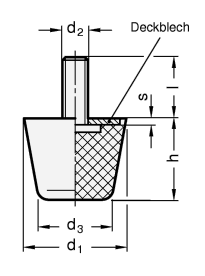 GN 352 Anschlagpuffer, Stahl