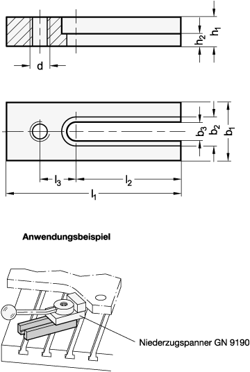 Auflageleisten GN 9190.3 Skizze