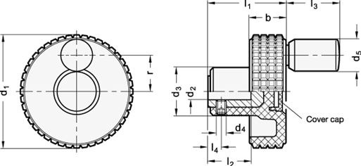Control Handwheels GN 735 sketch