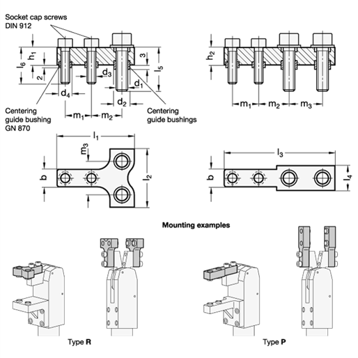Holders for Clamping Jaws  GN 868 sketch