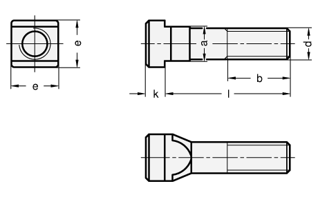 T Slot Bolts DIN 787 sketch