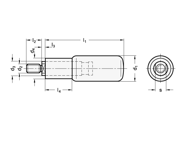 Revolving Stainless Steel Handles GN 798.4 sketch
