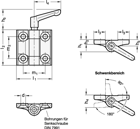 Scharniere GN 437.2 Skizze