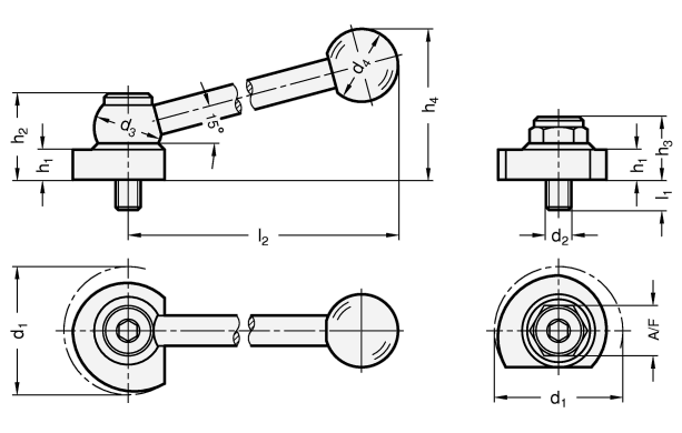 Stainless Steel Eccentrical Cams GN 918.5 sketch
