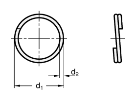 Edelstahl Schluesselringe Edelstahl GN 111.3 Skizze