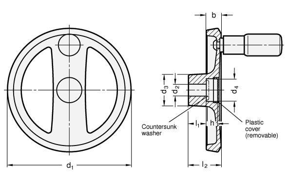 Spoked Handwheel  125 GN 924.40 sketch
