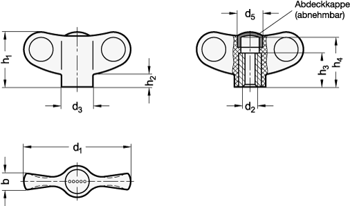 Fluegelmuttern GN 634.1 Skizze