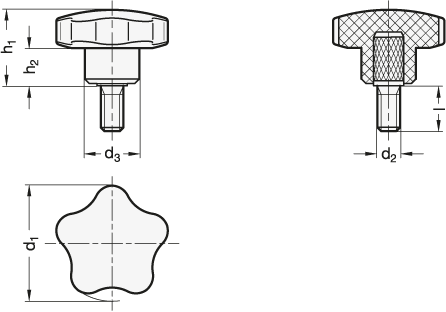 Sterngriffschrauben GN 5337.5 Skizze