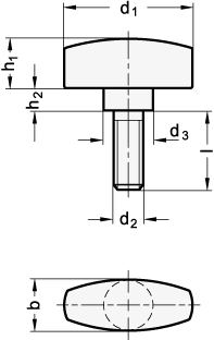 Edelstahl Fluegelschrauben GN 433 Skizze