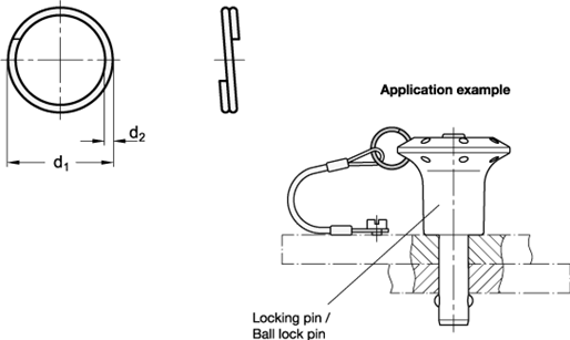Stainless Steel Key Rings Stainless Steel GN 111.3 sketch