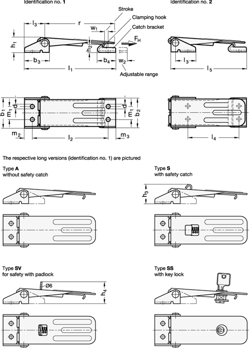 Toggle Latches GN 821 sketch
