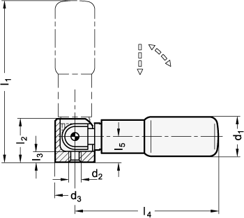 Sicherheits Umleggriffe GN 798.8 Skizze