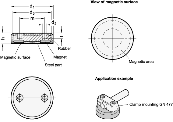 Retaining Magnets GN 51.6 sketch