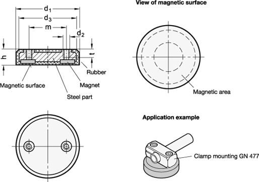 Retaining Magnets GN 51.6 sketch