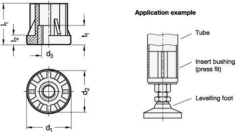 Insert Bushings GN 448 sketch
