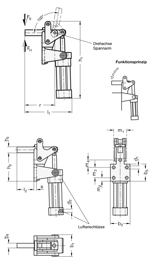 Schnellspanner GN 863 Skizze