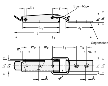 Spannverschluesse GN 832 Skizze