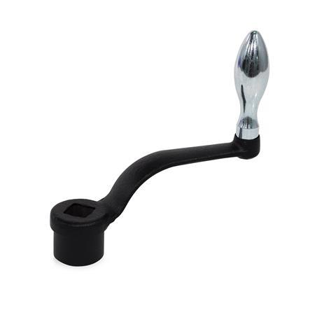 Cranked Handles plastic coated DIN 468