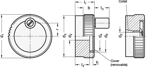 Control Handwheels with Standard Scale GN 736.1 sketch