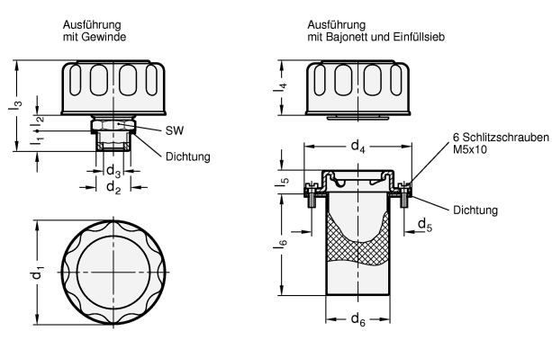 Belueftungsdeckel GN 764 Skizze