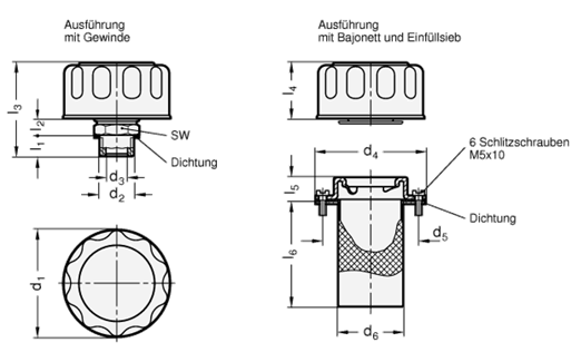 Belueftungsdeckel GN 764 Skizze