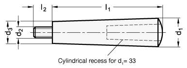 Fixed Conical Handles GN 203 sketch