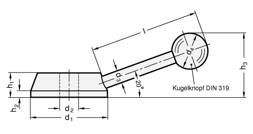 Schalthebel GN 211 Skizze