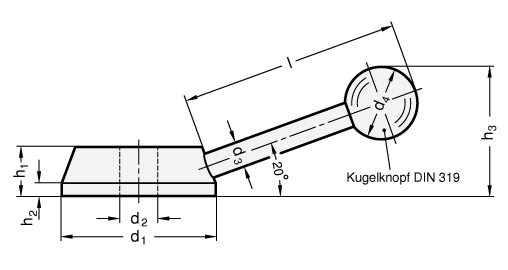 Schalthebel GN 211 Skizze