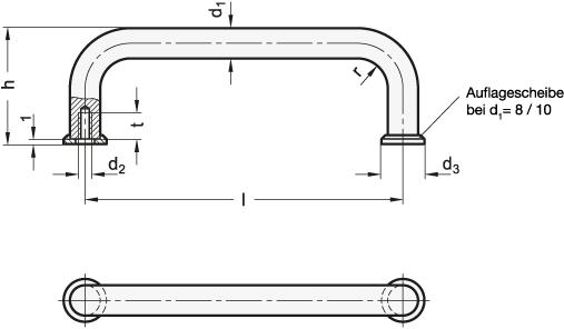 Buegelgriffe GN 425 Skizze