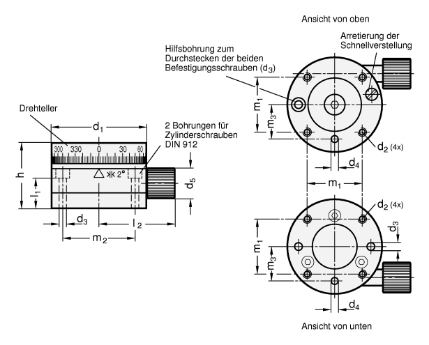 Drehversteller GN 900.6 Skizze