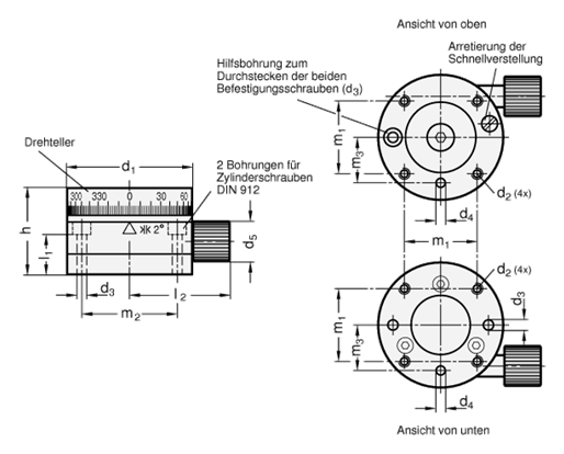 Drehversteller GN 900.6 Skizze