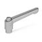 Adjustable Stainless Steel Hand Levers with bushing GN 300.5 thumbnail