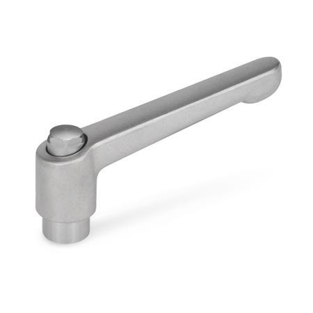 Adjustable Stainless Steel Hand Levers with bushing GN 300.5
