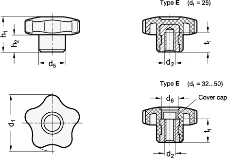 Star Knobs GN 5337.2 sketch